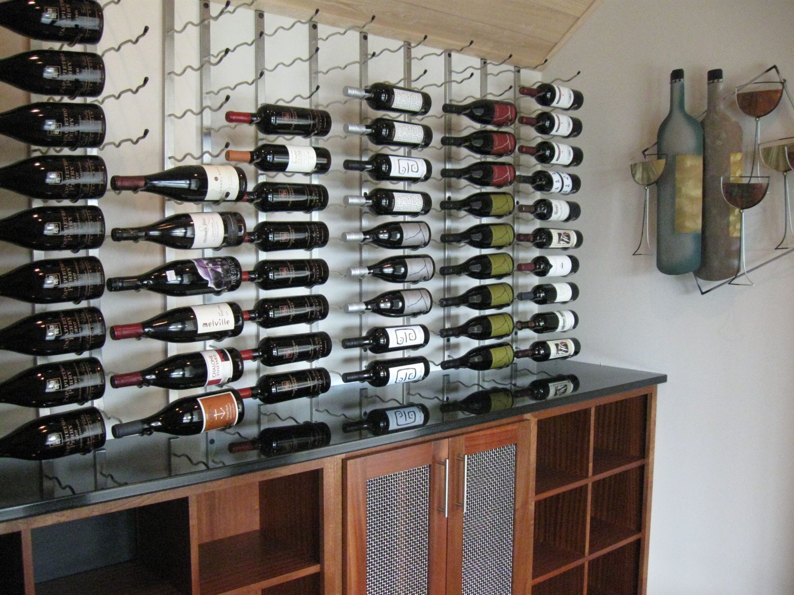 modern wine rack